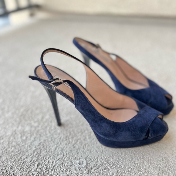 Authentic Marino Fabiani Italian Designer Blue Heel Sandals Shoes Sz 41, 11 - Picture 8 of 8